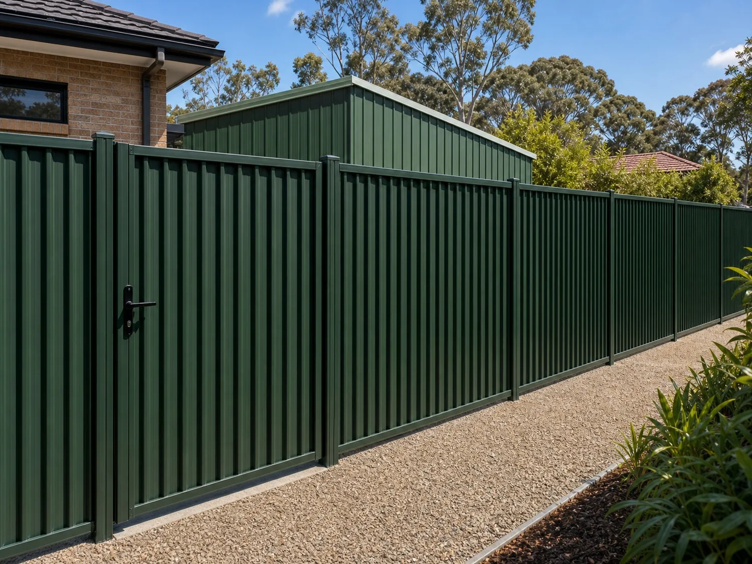 Colorbond fence installation Sydney NSW - durable steel fencing by Jacob Landscaping and Fencing